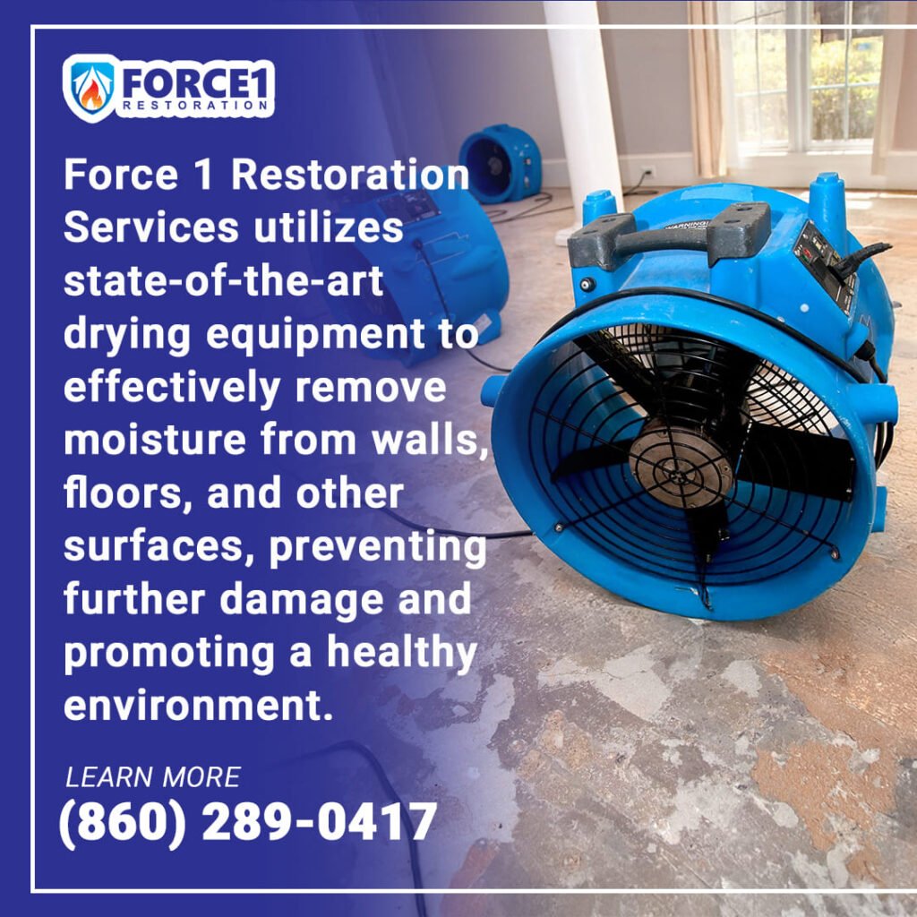 state-of-the-art drying equipment to effectively remove moisture from walls and floors